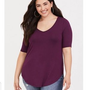 Torrid super soft berry purple tunic tee size 4